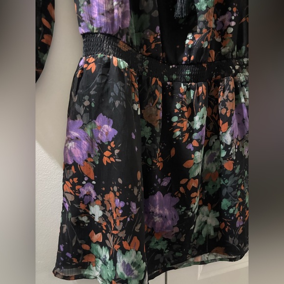 Jessica Simpson Black Floral Long Sleeve Dress - Picture 7 of 7